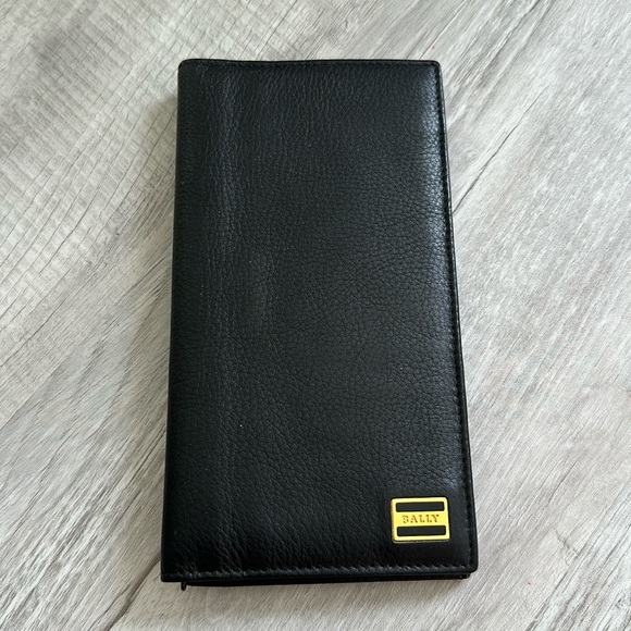 NWT Bally Vintage 90s Bi-Fold Black Leather Wallet - Picture 7 of 11